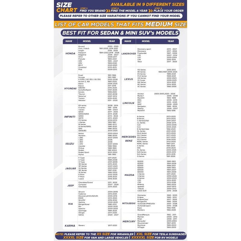 EcoNour Car Windshield Sun Shade Offers Ultimate Protection Medium 64"x32"