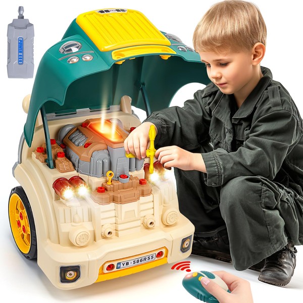 skirtoy Large Truck Engine Toy,Kids Mechanic Repair Set,Big Truck Builder