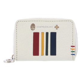 Castelbajac 058622 Coin Purse, Genuine Leather, Quattro Men's Coin Case, Pass Case, Leather, 01: Black