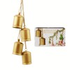 Christmas Bells, Vuskly Set of 4 Gold Metal Bells with