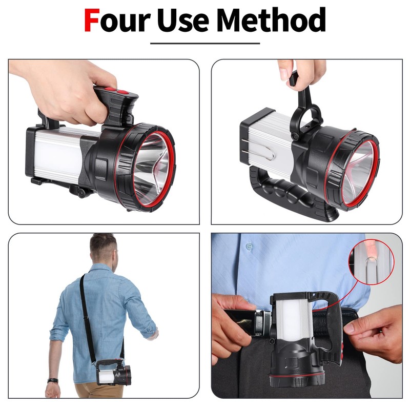 Vanvale Superbright LED Handheld Searchlight Tactical Waterproof Spotlight High Power