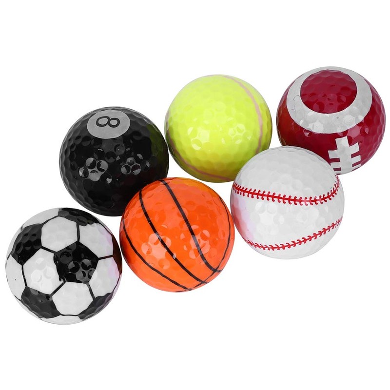 Keenso 6 Piezas de Pelotas de Golf,Novedad Pelotas Golf Accesorio