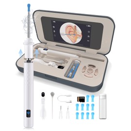 Sofbunny A03 Ear Wax Removal Tool Camera with Screen, Ear Cleaner with 1080P HD Camera, 3 in 1 Ear Cleaning Tool with 10 Replacement Tips,Earwax Remover Kit for Kids & Adults,Otoscope with LED Lights