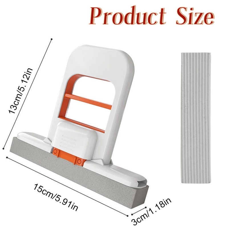 Mini Foldable Desktop Mop with 1 Replacement Sponge Self-Squeeze Sponge
