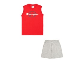 Champion Boys' Legacy Boy-Graphic Sleeveless Crew Neck with Large Print Set, Red (RS011)