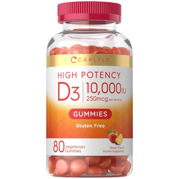 Carlyle Vitamin D3 10000iu Gummies for Adults | 80 Count