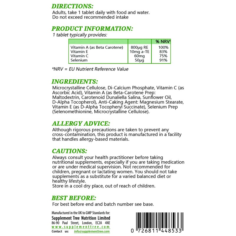 Selenium ACE 365 Tablets | One a Day Supplement with