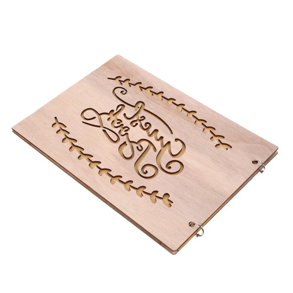 Gatuida Wooden Wedding Guest Book Wedding Guest Book Album Message