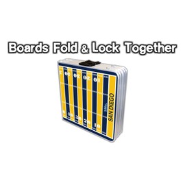 2-in-1 Cornhole Boards & Beer Pong Tailgate Table - Los Angeles Football Field