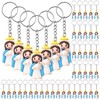 Amyhill 50 Pcs Mini Our Lady of Grace Figurines Keychain