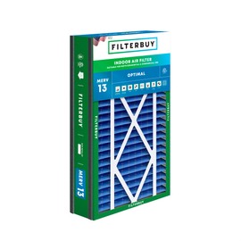 Filterbuy 16x25x5 Air Filter MERV 13 Optimal Defense (1-Pack), Pleated HVAC AC Furnace Air Filters Replacement for Trion Air Bear 255649-105 and More (Actual Size: 15.63 x 24.13 x 4.88 Inches)
