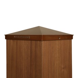 8x8 Copper Post Cap (8.0") │ Copper Coated Aluminum Pyramid Style Metal Top for Outdoor Fences, Mailboxes & Decks, by Atlanta Post Caps