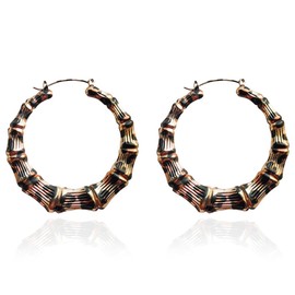 Stocking Stuffers Bamboo Earrings for Women 90s Gold Bamboo Hoop Earrings Leopard Print Butterfly Bamboo Earrings 90s Outfits Jewelry Gifts