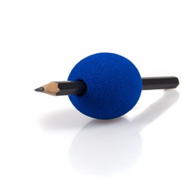 Writing Aid for Pens, Grip Thickening, Ergonomic Pen Holder, Soft EGG, Foam, Various Colours (Blue, 3)