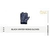 AK Supreme Winter Leather Horse Riding Gloves (Black, XS)