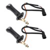 2Pcs 3 Button Excavator Joystick Handles 6 Pin Aluminum Alloy