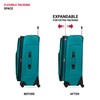 SwissGear Sion Softside Expandable Roller Luggage, Teal, Checked-Medium 25-Inch