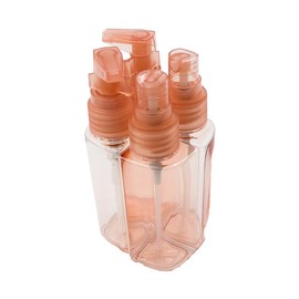 POFET Travel Bottles Set Toiletries 35 ML Clear Air Travel Size Bottle 4 PCS Leak Proof Travel Liquid Containers for Cosmetic Storage Box, pink