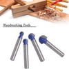 Mesee 4 Pieces Cove Core Box Router Bit Set Industrial