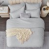 Aisbo Double Duvet Covers Set Grey - 3Pcs Bedding Set