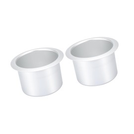 REPAIROCK 2pcs Stainless Steel Cup Drink Holder Matte Silver Tone for Boat RV Auto Replacement Parts