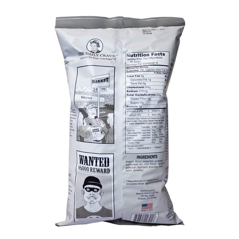 The Daily Crave Veggie Sticks, 6 Ounce (Pack of 6)