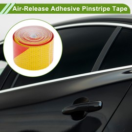 HOPESPANNER Universal 32.81ft x 2" Reflective Tape Waterproof Strong Adhesive Reflector Tape Warning Safety for Vehicles Trailers Boats Signs PVC Red,Yellow
