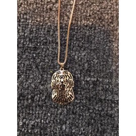 Spanish Water Dog Pendant Necklace Gold Tone ANIMAL RESCUE DONATION