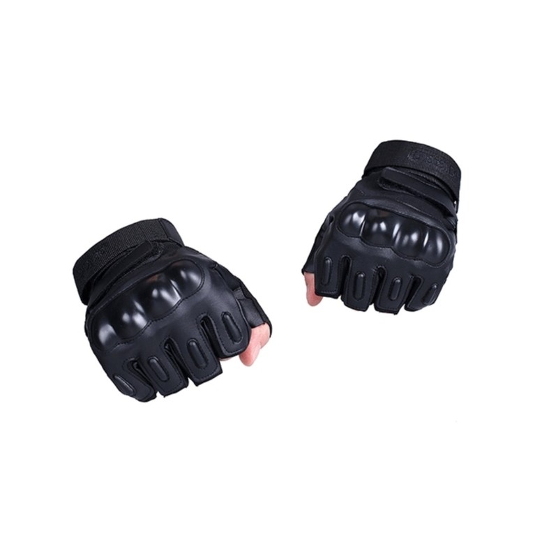 Tactical Half Finger PU Leather Gloves Airsoft Bike Cycling Gloves