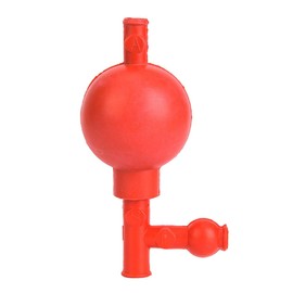 Enwye Rubber Peleus Balls, Quantitative Pipetting Ball with Three Openings, Red Quantitative Pipette for Scientific Research Professionals Laboratory Tool