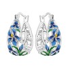 Aros plata 925 florales