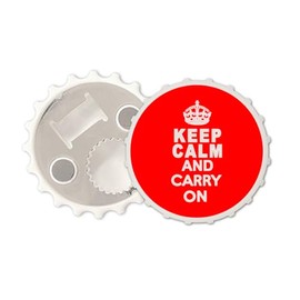 Keep Calm and Carry On Magnetic Bottle Cap Opener Fridge Magnet Crown