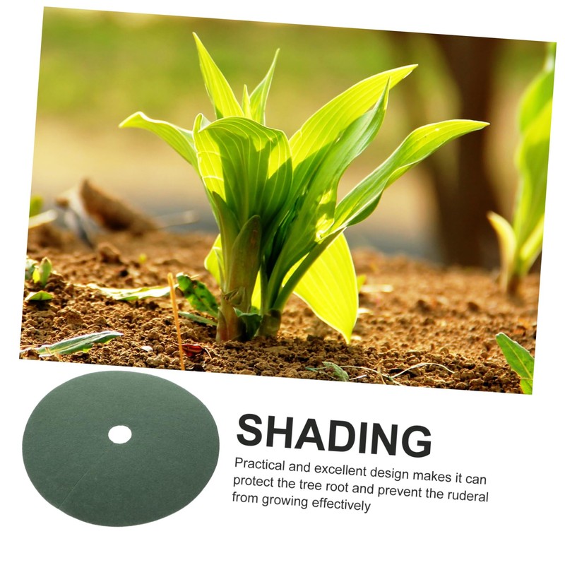 Levemolo 10pcs Tree Root Protection Mats Non Woven Mulch Rings