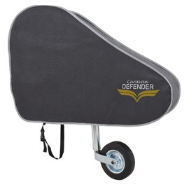 Caravan Defender Tow Hitch Cover Universal Towing Accessories Protector Waterproof Trailer Covers with Straps (Dark/Silver Trim)