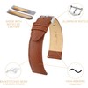 HIRSCH Kansas Watch Strap - Durable Calf Leather Buffalo Embossed