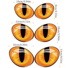 Car Stickers, 3 Pairs of Personality 3D Animal Car Stickers, 3D Cat's Eye Car Sticker, Sticker Eye Pair, Funny and Creative Car Decorations, for Cars, Motorcycles, Multicoloured