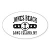 CafePress Jones Beach Long Island NY Oval Car Bumper Sticker