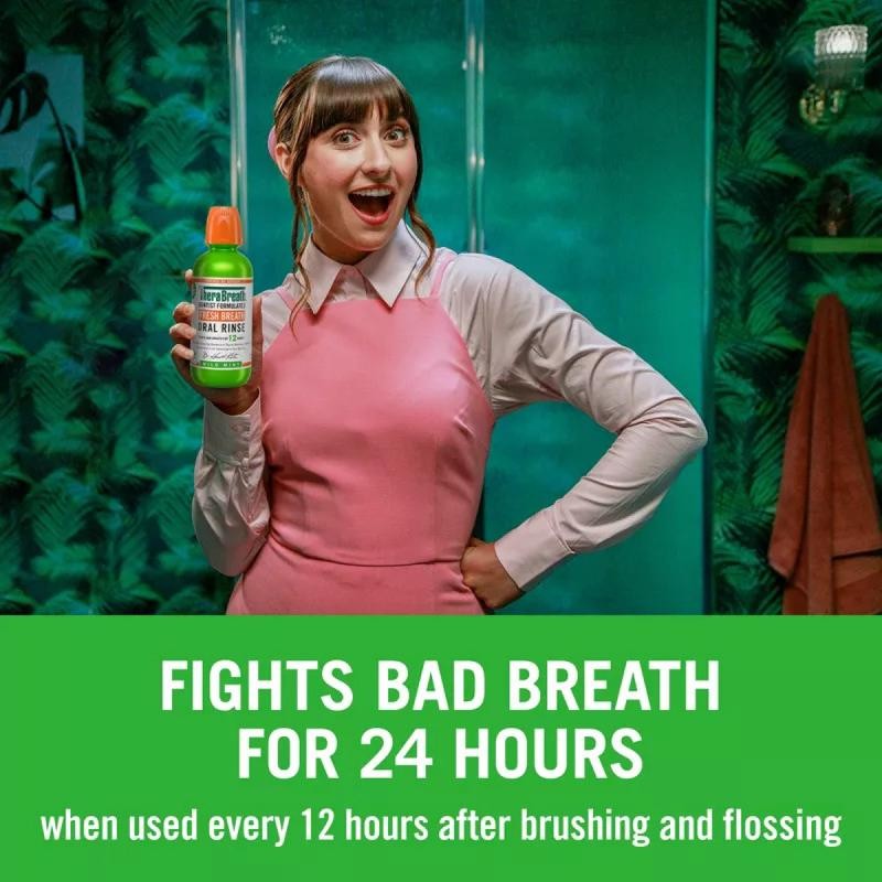 TheraBreath Fresh Breath Mouthwash - Mild Mint Oral - Size: