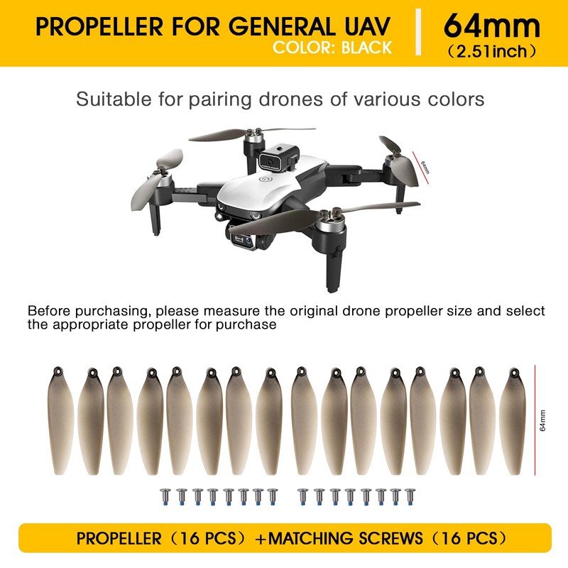 xobuo 16 eliche universali per drone, lame di ricambio pieghevoli