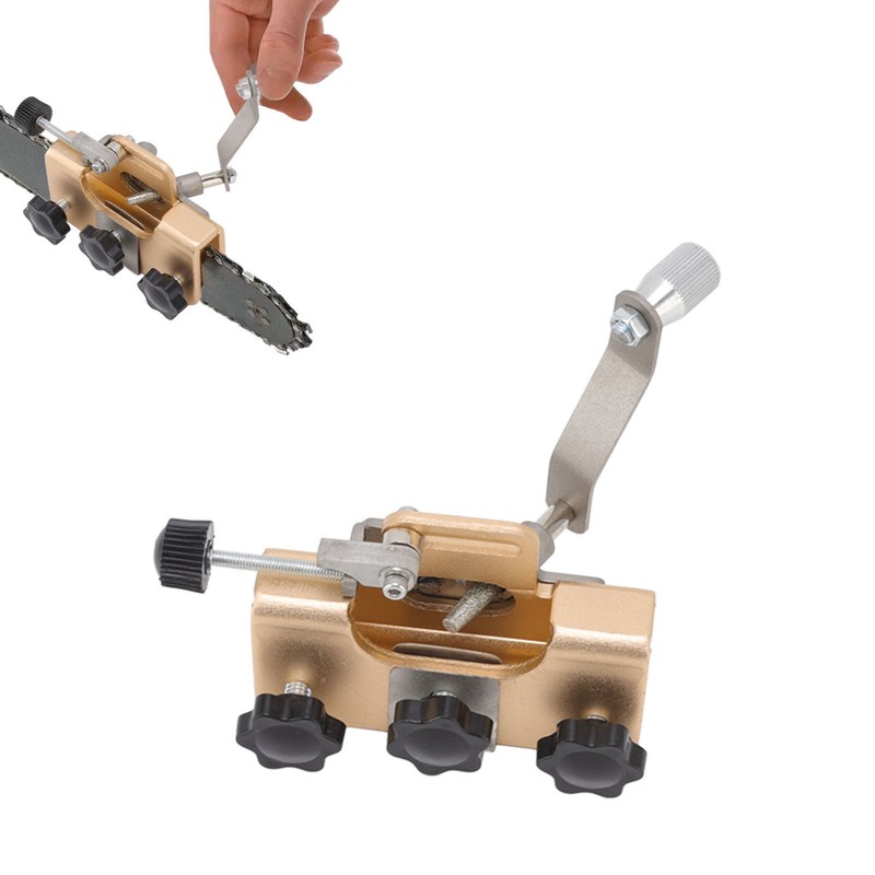 Chainsaw Sharpener Portable Lightweight Hand Crank Chain Sharpening Jig for
