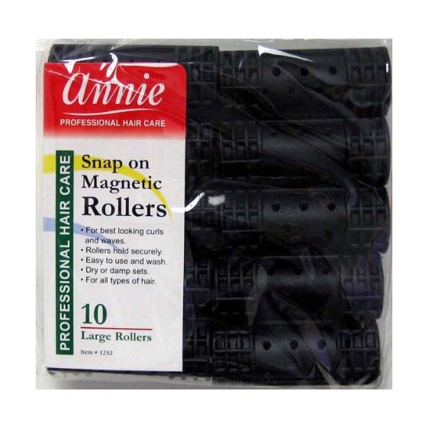 Annie Snap on Magnetic Rollers 10 Large Rollers 7/8" Diameter #1232