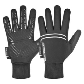 AFE Waterproof Winter Gloves Women Unisex – Thermal Windproof Touchscreen Cycling Gloves with Anti-Slip Grip – Warm Outdoor Sports Gloves for Running, Hiking, Biking, Horse Riding (Black, Small)