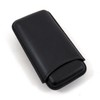 Executive C243B Black Leather 3 Piece Cigar Case Holder with