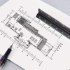 Metal Scale Ruler,Aluminium Triangular Scale Ruler for Architects & Engineers,Matrix