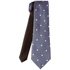 Dress Code 101 TIE-WL Men's Wool-like Adult Pattern Necktie, Washable Necktie, For Autumn and Winter, Cleric 12 Types to Choose, Grade x Brown Solid