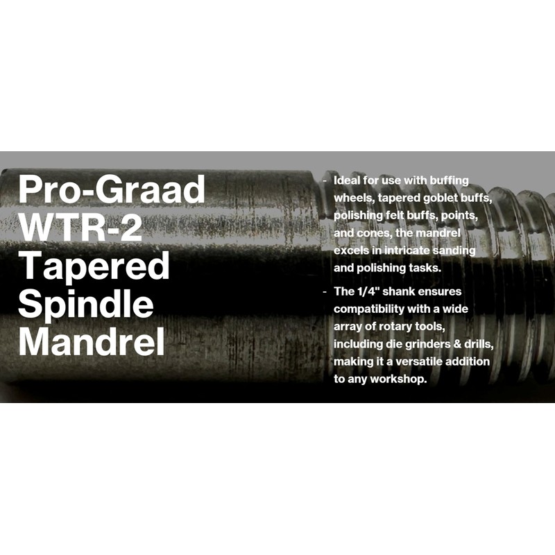 Pro-Graad WTR-2 Tapered Spindle Mandrel Threaded Screw Thread - 1/4"
