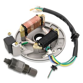 2 Coil Ignition Magneto Stator Plate for 50 70 90 110 125cc Taotao Kazuma SSR Baja ATV Quad Dirt Kick Bike 4 Wheeler,Magneto Flywheel Puller for Yamaha Honda Kawasaki Suzuki Scooter Dirt Bike