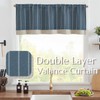 jinchan Nautical Valance Striped Linen Curtain 16 Inch Farmhouse Room