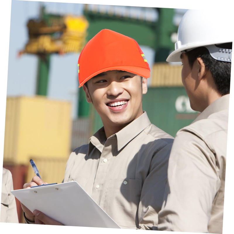 Hohopeti Adjustable Safety Trucker Hat Breathable Protection Cap for Outdoor