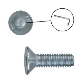 Countersunk Hex Socket Screws M8 x 40 – Pack of 25 – Standard DIN 7991 – Full Thread – Hexagon Socket – Countersunk Screw – Screw with Lowered Head – Rust-Free